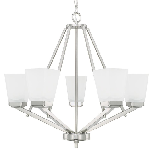 5 Light Chandelier in Brushed Nickel - 414451BN-334