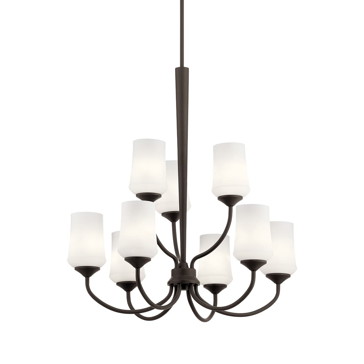 43666OZ - Kichler Lighting Aubrey Olde Bronze 9 Light Chandelier