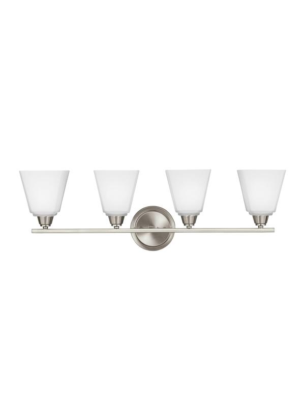4413004-962 - Sea Gull Parkfield Brushed Nickel 4 Light Vanity Light