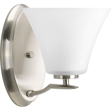 Progress Lighting P2004-09 Bravo Collection 1-Light Vanity Fixture, Brushed Nickel