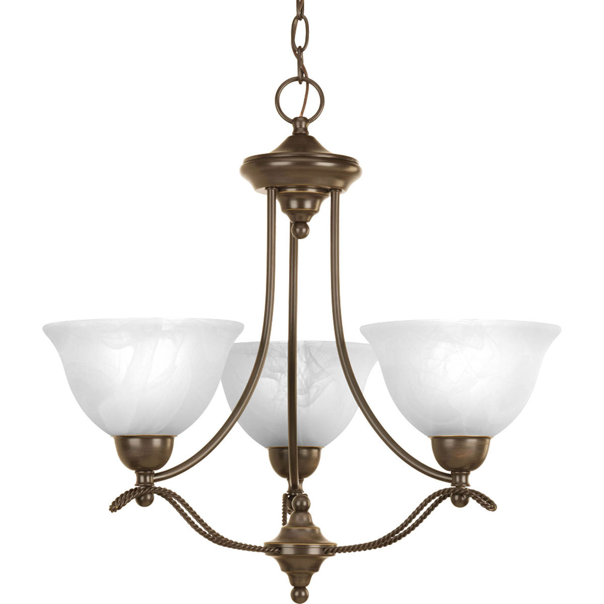 P4067-20 - 3 Light 100W(M) Antique Bronze Chandelier