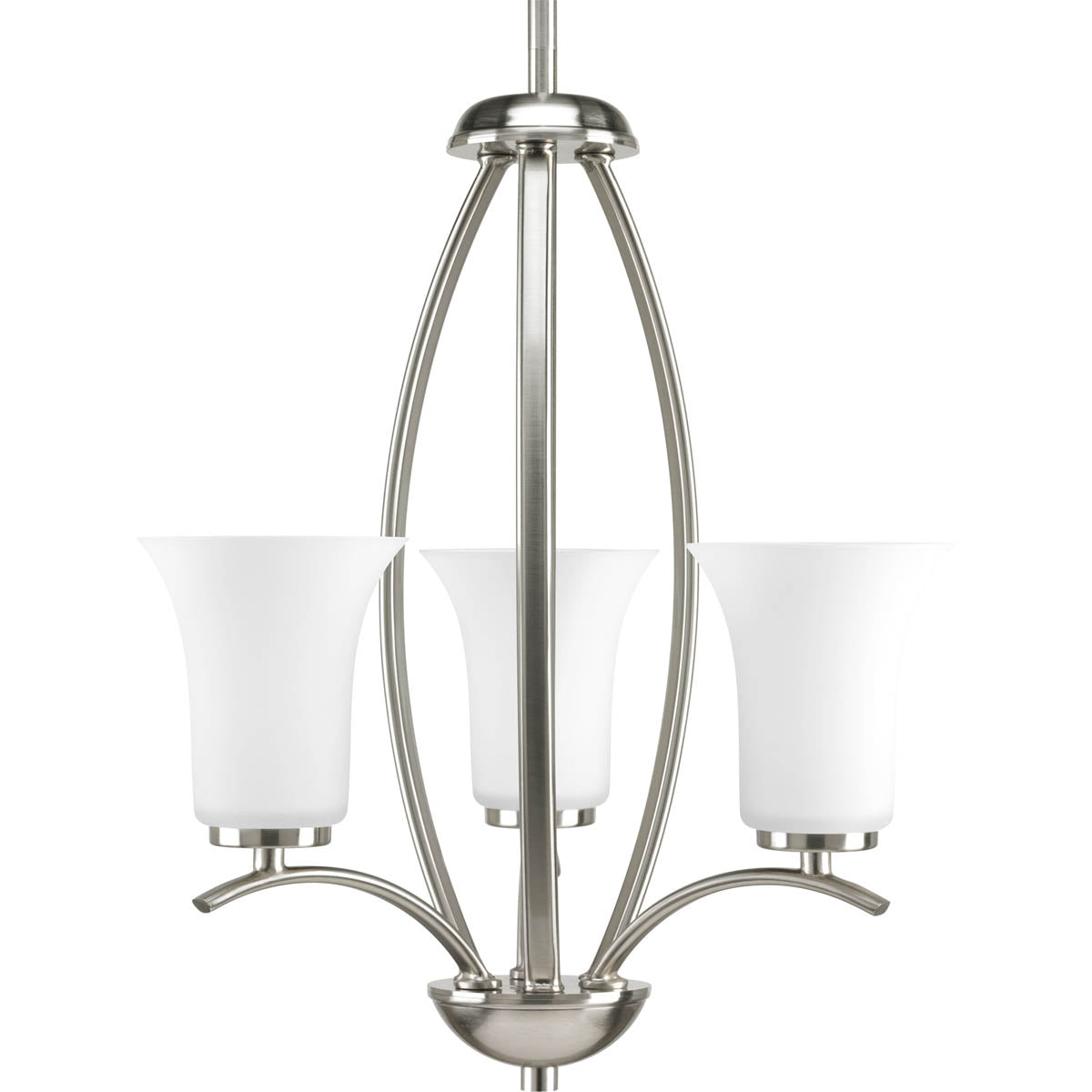P3587-09 - 3 Light 60W(C) Brushed Nickel Foyer Chandelier