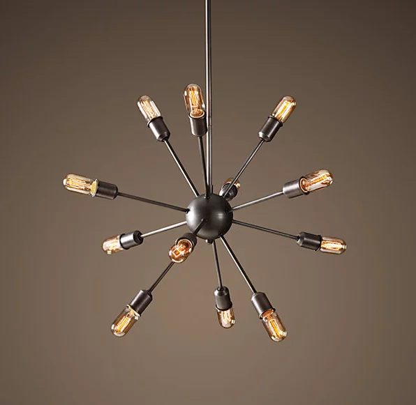 68060366 ASTL - 12 Light Chandelier, Aged Steel Medium