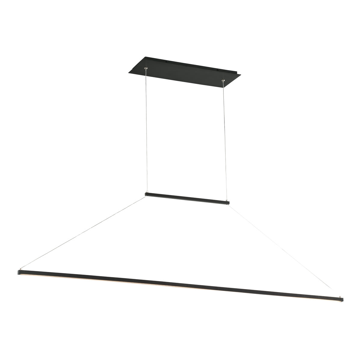 WAC Lighting PD-45747-BK E-Mc2 LED 47 inch Linear Pendant, Black