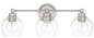 Capital Lighting 121131PN-426 Mid-Century Clear Glass Bath Vanity Wall Mount, Polished Nickel