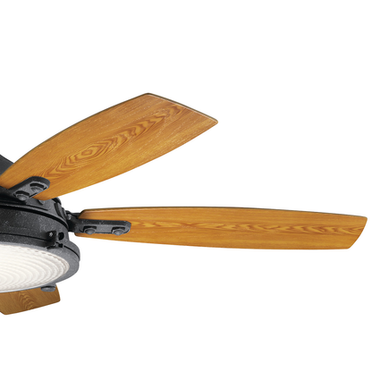 310018DBK - Kichler Lighting Hatteras Bay Black Distressed Led Ceiling Fan