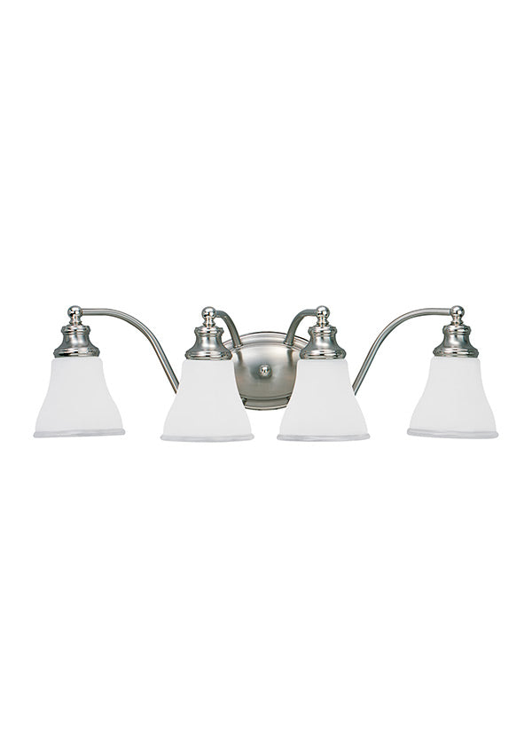 40012-773 - Seagull Lighting Alexandria 4 Light Two Tone Nickel Vanity
