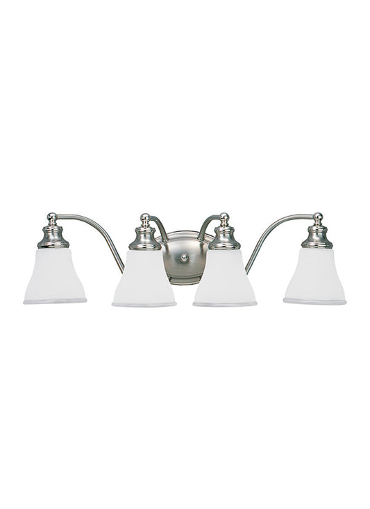 40012-773 - Seagull Lighting Alexandria 4 Light Two Tone Nickel Vanity