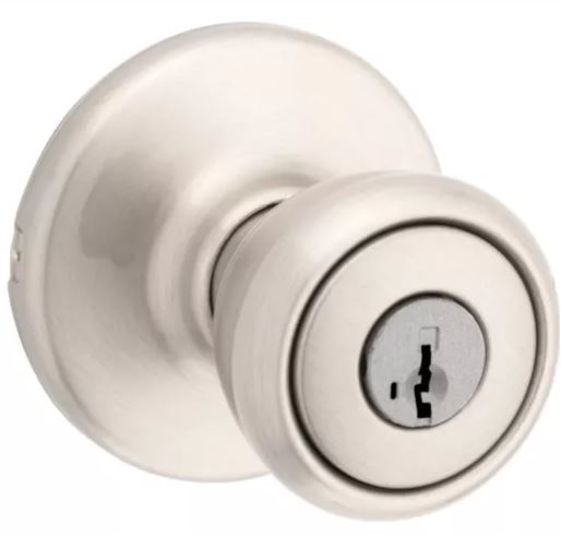 400T-15-SMT - Kwikset Tylo Satin Nickel Keyed Entry Knob