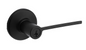 405LRL-514 - Kwikset Ladera Matte Black Round Rose Entry Lever