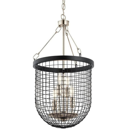 42375BK - Kichler Lighting Byatt Black 4 Light Cage Pendant