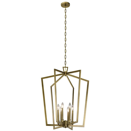 43495NBR - Kichler Lighting Abbotswell Natural Brass 6 Light Pendant