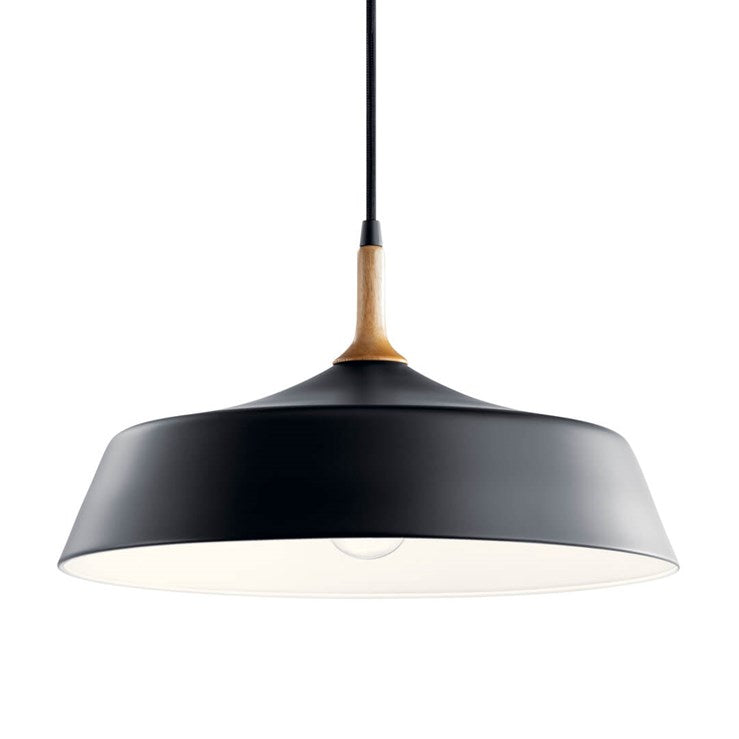 43683BK - Kichler Lighting Danika Black Plate Pendant