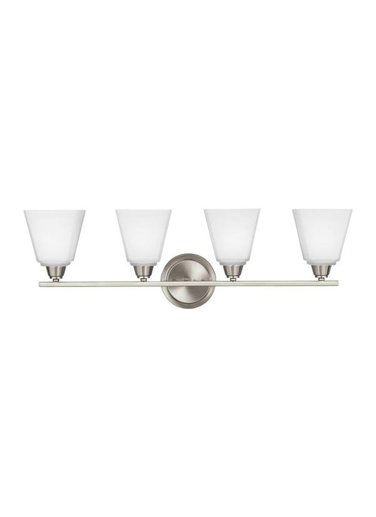 4413004-962 - Sea Gull Parkfield Brushed Nickel 4 Light Vanity Light