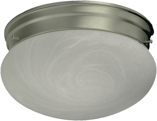 3021-6-65 - Quorum Satin Nickel Mushroom Ceiling Flush Mount