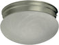3021-6-65 - Quorum Satin Nickel Mushroom Ceiling Flush Mount