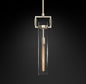 68380022PN MACHINIST GLASS CYLINDER PENDANT 100W E26 120V POLISHED NICKEL PENDANT