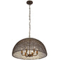 247C06HO - Varaluz 24" Wide Single Forged Steel Cage Chandelier