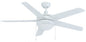 Royal Pacific 1005WW-WW-E26-L Mirage II 50" 5 Blade Interior Ceiling Fan, White