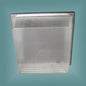 DL 1010 WH S26GU24-27-CA-BGK - Simple Square Ceiling Flush Fixture with Clear Acrylic