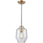 ELK 10900/1 Barrel 1 Light 7 inch Satin Brass Mini Pendant