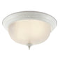 13011 WHT/CL - White 2 Lt. Easy Install Flush Mount - Trans Globe Lighting - IN STOCK LIGHTING - Flush Mount