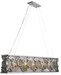 Varaluz 165N05NV Fascination 5 Light 48 inch Linear Pendant, Nevada Silver