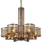 Varaluz 231C06NB Lit-Mesh Test 6 Light 26 inch Chandelier, New Bronze