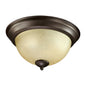 3073-11-86 - Oiled Bronze 2 Lt. Transitional Flush Mount - Quorum - IN STOCK LIGHTING - Flush Mount