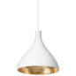 Pablo Designs Swell Medium Pendant, Wht/Brass