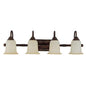 1794BB-223 - 4 Light 100W Burnished Bronze with White Glass Vanity