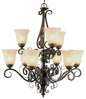 7799 ABR - Antique Brown Rust 9 Lt. Rustic Iron Chandelier - Trans Globe Lighting - IN STOCK LIGHTING - Chandelier