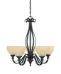 82885-BNB - Burnished Bronze 5 Lt. Del Amo Chandelier - Designers Fountain - IN STOCK LIGHTING - Chandelier