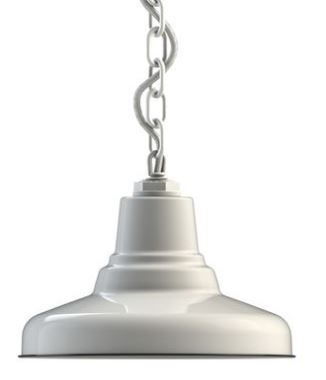 Barn Light BLE-C-WHU12-250-CSW-250 1 LED Light Pendant, White