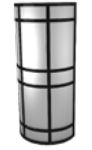 Divine Lighting DLCAM24217 BNEM 2 Light Exterior Wall Sconce, Brushed Nickel