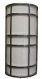 DL-CAM18X7-0-CH-D26GU41-WA-WMT - Chrome 2 Light Exterior Partial Circle Wall Sconce