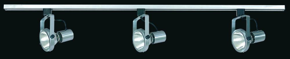 F2958-51 - Brushed Nickel/Black 3 Lt. Track Light - Sunset Lighting - IN STOCK LIGHTING - Track Lighting