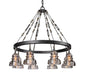 F3136 - 8 Light Menlo Park Chandelier, Old Silver Finish