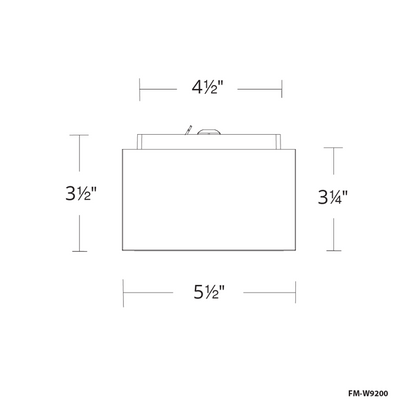 Modern Forms FM-W9200-BK Bloc LED 6 inch Flush Mount, Black