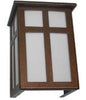 DL-MDH10-BR-D13-41-WA - Powder Coated with White Lens Exterior Wall Sconce