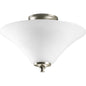 P3855-09 - Brush Nickel 2Lt Melon Semi Flush Mount