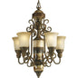P4395-111 - Desert Sand 5 Lt. Bella Rustica Chandelier - Progress Lighting - IN STOCK LIGHTING - Chandelier