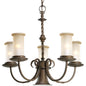 P4587-102 - Roasted Java 5 Lt. Santiago Chandelier - Progress Lighting - IN STOCK LIGHTING - Chandelier