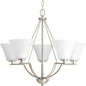 P4623-09 - Bravo 5 Light 27 inch Brushed Nickel Chandelier