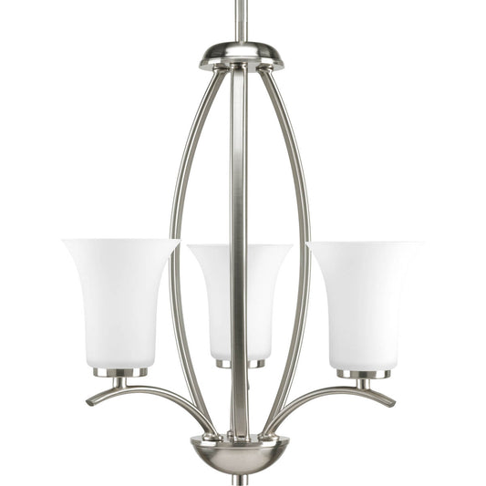 P3587-09 - 3 Light 60W(C) Brushed Nickel Foyer Chandelier