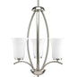P3587-09 - 3 Light 60W(C) Brushed Nickel Foyer Chandelier