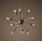 68060366 ASTL - 12 Light Chandelier, Aged Steel Medium