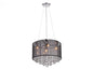 Avenue Lighting HF1504-BLK Riverside Dr. 4 Light 17 inch Semi-Mount, Black Organza Silk