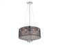 HF1505-BLK - 6LT G9 CRYSTAL BLK CHANDELIER