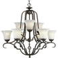 P4061-84 - Espresso 9 Lt. Melbourne Chandelier - Progress Lighting - IN STOCK LIGHTING - Chandelier